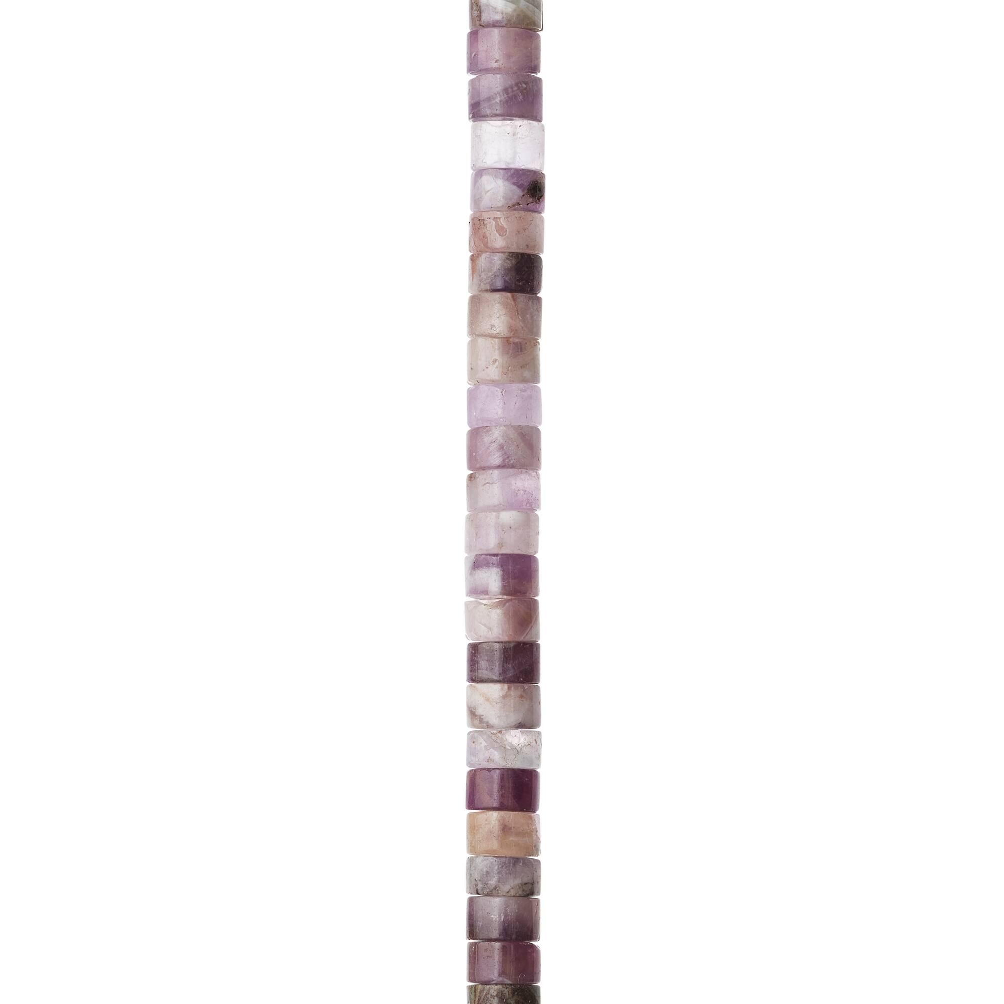 Pink Heishi Amethyst Round Beads by Bead Landing™, 6mm